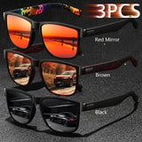 Gafas de sol unisex cuadradas vintage de moda: gafas antirreflejos UV400 para conducir y pescar