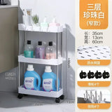 Carrito de almacenamiento delgado con ruedas: organizador de 3/4 niveles que ahorra espacio para la cocina y el baño 