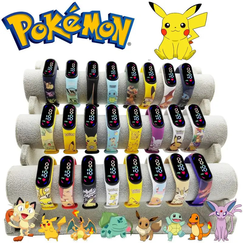 Pokémon Pikachu & Gengar Digital Watch - Cute Anime LED Watch for Kids