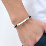 Custom Engraved Stainless Steel Name Bracelet for Men – Adjustable Link Chain