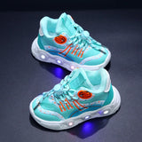 Kids Light-Up Sneakers – Unisex LED Sports Shoes with Lace-Up Design for Ages 4–6