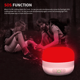 Linterna y linterna LED recargable para acampar NATFIRE LV10: luz de emergencia de 5 colores con función de banco de energía