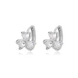 Trendy Heart-Shaped Stainless Steel Hoop Earrings for Women