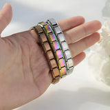 Stainless Steel Hologram Bracelet – Stylish & Durable Unisex Link Chain Jewelry
