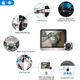 Cámara de puerta con mirilla WiFi Tuya con detección de movimiento y visión nocturna: visor de puerta con video inalámbrico de 3 MP