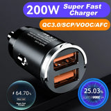 Dual USB & Type-C Fast Car Charger with Quick Charge 4.0/3.0
