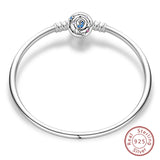 925 Sterling Silver Charm Bracelet for Women – Heart, Star, Moon & More