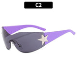 Gafas de sol estilo punk Y2K de moda 2025: gafas de sol envolventes de moda para mujeres y hombres