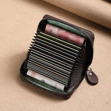 Men’s Split Leather Wallet – Stylish Short Card Holder with Zipper & Multi-Slot Design