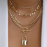 Collar vintage de varios estilos en color dorado nuevo para mujer, conjunto de collares con colgante de cristal multicapa de estilo bohemio y moderno, regalos de joyería