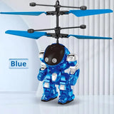 Robot volador con detección de gestos Mech Warrior: dron luminiscente con LED y control mediante aplicación