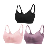 3-Piece Wire-Free Nursing Bra Set – Comfortable Maternity Bra for Breastfeeding Moms