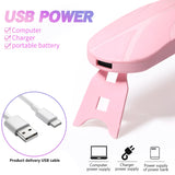 Mini UV LED Nail Lamp for Gel Polish with USB Charging – Foldable & Portable Design