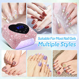 Professional Cordless UV/LED Nail Lamp - 72W Rechargeable Gel Polish Dryer with 5 Timer Settings