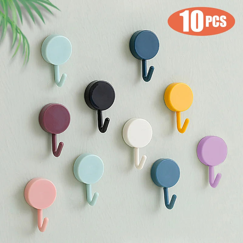 Adhesive Wall Hooks for Hanging - Multi-Use Storage Solution for Kitchen, Bathroom, and Home Organization