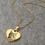 Custom Heart Photo Projection Necklace – Personalized Pendant Gift for Women, Valentine’s Day or Mom