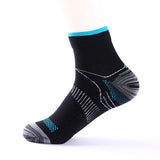 1 Pair Unisex Compression Sports Socks – Ankle-Length for Running, Cycling & Outdoor Activities