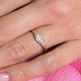 Elegant Hexagon Cubic Zirconia Wedding Band – Trendy & Timeless Ring for Women