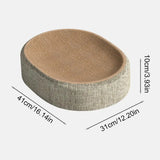 Oval Sisal Cat Scratching Bed - Multi-Functional Lounge & Scratch Pad