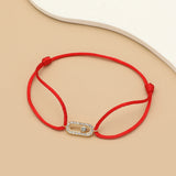 Adjustable Rope Chain Bracelet with Geometric Design and Cubic Zirconia – Classic Fashion Jewelry for Women