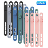 Silicone cable ties – mixed colour 20 pack