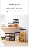 Tarro grande de plástico para almacenar granos de cocina: organizador de alimentos y recipiente para condimentos a prueba de humedad