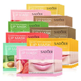 Fruit-Infused Lip Mask Set - 10pc Hydrating Collagen Lip Patches for Plump, Nourished Lips