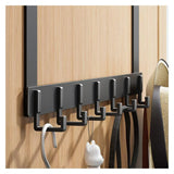 Perchero organizador de 6 ganchos para colgar sobre la puerta: percha para abrigos, sombreros, toallas, artículos de baño y cocina