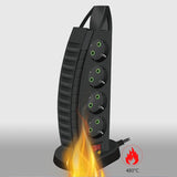 Tower Multi Power Strip with 4 Outlets, 1 Type-C & 3 USB Ports – 2m Extension Cable, Overload Protection