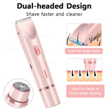 Women's Electric Shaver & Bikini Trimmer - 2-in-1 Wet/Dry Hair Remover for Body & Sensitive Areas