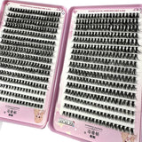 Professional DIY Cluster Eyelash Extensions Kit – 570-640pcs Mixed Length Voluminous Lashes