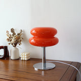 Lámpara de mesa de cristal Macaron: luz nocturna con atenuación tricromática para un ambiente acogedor
