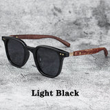 Vintage Wooden Frame Sunglasses for Men & Women – Classic Mirror Lens UV Protection Shades