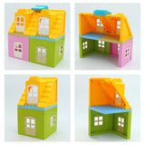 Large Building Block House Set - Doors, Windows & Roof Accessories for Creative Construction Play