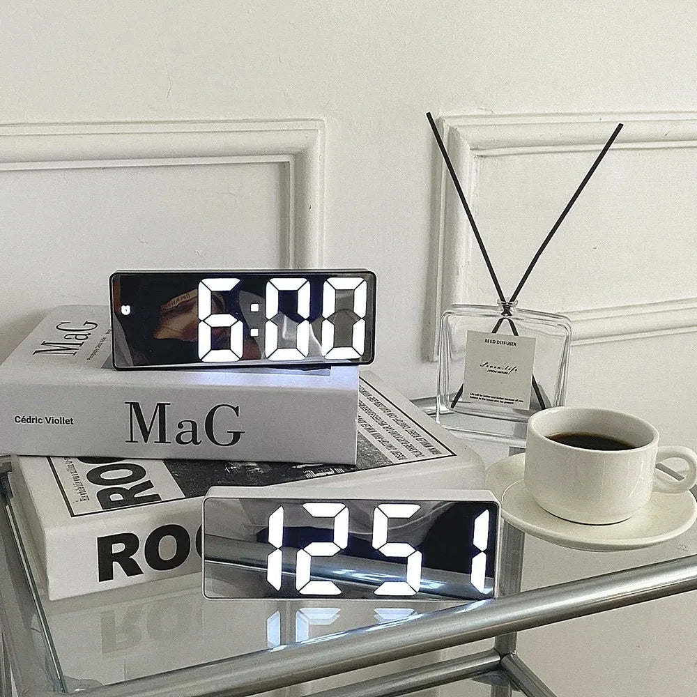 Modern Digital Alarm Clock with LED Display – Perfect for Bedroom, Office, or Desk