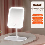Dimmable LED Makeup Mirror with Memory Function – 360° Rotating USB Vanity Mirror