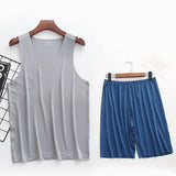 Men’s Ultra-Thin Sleeveless Pajama Set – Breathable, Quick-Dry Sleepwear