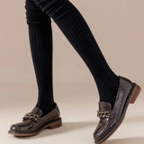 Women’s Knee-High Socks – Thin, Stretchy & Stylish Solid Color Stockings