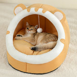 Warm Cat Cave Bed – Cozy Tent Cushion for Kittens & Small Dogs