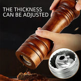 Classic Oak Wood Pepper & Spice Grinder Set – Adjustable Ceramic Grinding Mills