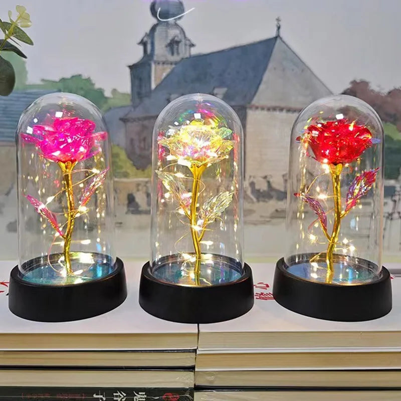 24K Foil Plated Rose Gold Artificial Rose – Everlasting Valentine’s Day & Wedding Decor