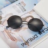Gafas de sol redondas de metal retro: gafas de sol vintage con protección UV400 para hombres y mujeres