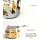 Compact Portable Alcohol Stove with Adjustable Firepower