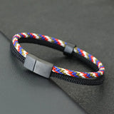 Men's Stainless Steel Rope Chain Bracelet – Bohemian Style Charm Bracelet for Father’s Day and Gifts