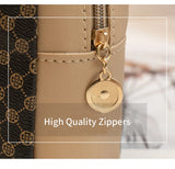 Checkered Pattern Shoulder Backpack – Large Capacity Crossbody Handbag for Women