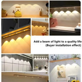 Luz LED con sensor de movimiento recargable por USB: iluminación regulable de 3 colores para debajo de los gabinetes