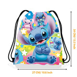 Official Disney Lilo & Stitch Drawstring Backpack - Party Favor & Gift Bag for Kids