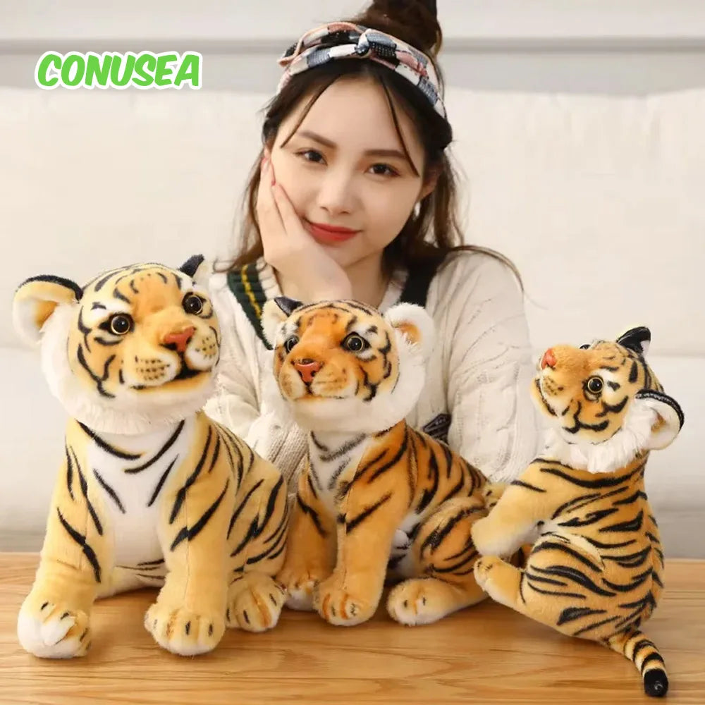 Realistic Lion Plush Toy – Ultra-Soft Stuffed Animal Pillow for Kids & Home Decor
