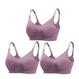 3-Piece Wire-Free Nursing Bra Set – Comfortable Maternity Bra for Breastfeeding Moms