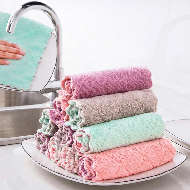 Ultra-Soft Microfiber Cleaning Cloths – Multi-Purpose, Lint-Free, Super Absorbent (Pack of 10)